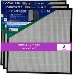 Vioxfilter H14AF20201 Pack Of 1 MERV 14 Pleated 20x20x1 AC Furnace Air Filter; Low Resistance To Air Flow; Filters Air From A/C 29 Vioxfilter H14AF20201 Pack Of 1 MERV 14 Pleated 20x20x1 AC Furnace Air Filter; Low Resistance To Air Flow; Filters Air From A/C -Air Filter Sales 51dmKVqsS1L. AC