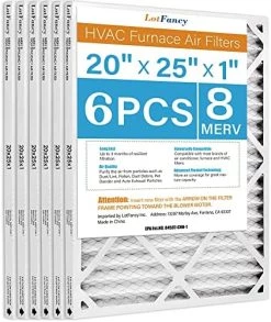 LotFancy 20x25x1 Air Filters, MERV 13 AC Furnace Filters, 6 Pack Pleated Air Conditioner HVAC Filters (Actual Size: 19.75 X 24.75 X 0.75 Inches) 27 LotFancy 20x25x1 Air Filters, MERV 13 AC Furnace Filters, 6 Pack Pleated Air Conditioner HVAC Filters (Actual Size: 19.75 X 24.75 X 0.75 Inches) -Air Filter Sales 51dvOlxwhjL. AC