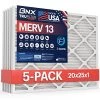BNX TruFilter 20x25x1 MERV 13 (5-Pack) AC Furnace Air Filter - MADE IN USA - Electrostatic Pleated Air Conditioner HVAC AC Furnace Filters - Removes Pollen, Mold, Bacteria, Smoke 2 BNX TruFilter 20x25x1 MERV 13 (5-Pack) AC Furnace Air Filter - MADE IN USA - Electrostatic Pleated Air Conditioner HVAC AC Furnace Filters - Removes Pollen, Mold, Bacteria, Smoke -Air Filter Sales 51hZHFrr8ML