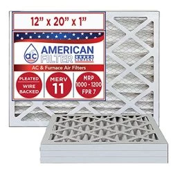 (4 PACKS) American Filter Company Brand Compatible To 12x20x1 Air Filters MERV 11 (MPR 1200 - FPR 7) Type