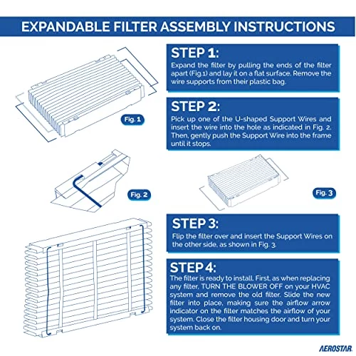 Aerostar MERV 13 Collapsible Replacement Filter For Aprilaire 213, 2 Pack 5 Aerostar MERV 13 Collapsible Replacement Filter For Aprilaire 213, 2 Pack - Image 3