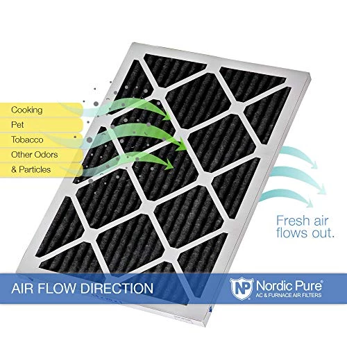 Nordic Pure 14x25x1 MERV 8 Pleated Pure Carbon Odor Reduction AC Furnace Air Filters 2 Pack 6 Nordic Pure 14x25x1 MERV 8 Pleated Pure Carbon Odor Reduction AC Furnace Air Filters 2 Pack - Image 4