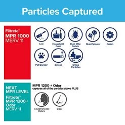 Filtrete 14x25x1 Air Filter, MPR 1000, MERV 11, Micro Allergen Defense 3-Month Pleated 1-Inch Air Filters, 4 Filters 9 Filtrete 14x25x1 Air Filter, MPR 1000, MERV 11, Micro Allergen Defense 3-Month Pleated 1-Inch Air Filters, 4 Filters -Air Filter Sales 51jalpjfTML