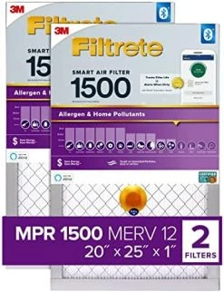 Filtrete 20x25x1 Smart Air Filter, MPR 1500 MERV 12, 1-Inch Allergen, Bacteria And Virus Air Filters For ACs And Furnaces, 2 Filters 11 Filtrete 20x25x1 Smart Air Filter, MPR 1500 MERV 12, 1-Inch Allergen, Bacteria And Virus Air Filters For ACs And Furnaces, 2 Filters -Air Filter Sales 51kSAAAulxL. AC