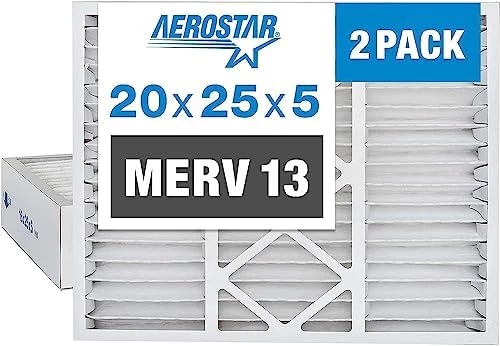 Aerostar 16x25x5 Air Filter MERV 13, Furnace Filters AC HVAC Replacement For Honeywell FC200A1029, (2 Pack) (Actual Size: 15 7/8 X 24 3/4 X 4 3/8 Inches) 9 Aerostar 16x25x5 Air Filter MERV 13, Furnace Filters AC HVAC Replacement For Honeywell FC200A1029, (2 Pack) (Actual Size: 15 7/8 X 24 3/4 X 4 3/8 Inches) - Image 7