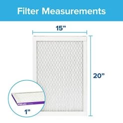 Filtrete 15x20x1 Air Filter, MPR 1500, MERV 12, Healthy Living Ultra-Allergen 3-Month Pleated 1-Inch Air Filters, 6 Filters