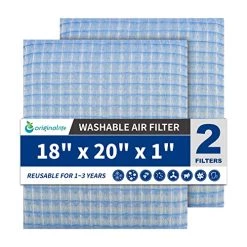 Originallife Washable Reusable HVAC | AC | Air Conditioner | Furnace Air Filter Replacement 18x20x1 MERV 8, 2-pack
