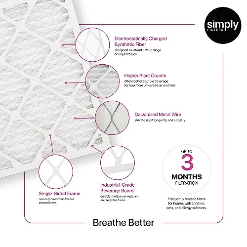 Simply By MervFilters 14x24x1 Air Filters, Merv 11, MPR 1000, AC Furnace Air Filter 6 Pack 6 Simply By MervFilters 14x24x1 Air Filters, Merv 11, MPR 1000, AC Furnace Air Filter 6 Pack - Image 4