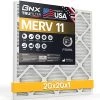 BNX 20x20x1 MERV 11 Air Filter 1 Pack - MADE IN USA - Electrostatic Pleated Air Conditioner HVAC AC Furnace Filters - Removes Dust, Mold, Pollen, Lint, Pet Dander, Smoke, Smog 1 BNX 20x20x1 MERV 11 Air Filter 1 Pack - MADE IN USA - Electrostatic Pleated Air Conditioner HVAC AC Furnace Filters - Removes Dust, Mold, Pollen, Lint, Pet Dander, Smoke, Smog -Air Filter Sales 51rdeNV3GRL