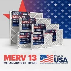 BNX TruFilter 20x25x1 MERV 13 (5-Pack) AC Furnace Air Filter - MADE IN USA - Electrostatic Pleated Air Conditioner HVAC AC Furnace Filters - Removes Pollen, Mold, Bacteria, Smoke 12 BNX TruFilter 20x25x1 MERV 13 (5-Pack) AC Furnace Air Filter - MADE IN USA - Electrostatic Pleated Air Conditioner HVAC AC Furnace Filters - Removes Pollen, Mold, Bacteria, Smoke -Air Filter Sales 51rjfKRVjwL