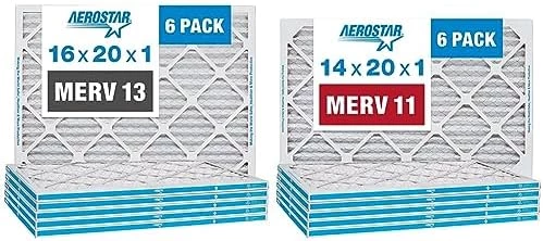 Aerostar 16x20x1 MERV 13 Pleated Air Filter, AC Furnace Air Filter, 6 Pack (Actual Size: 15 3/4"x 19 3/4" X 3/4") 7 Aerostar 16x20x1 MERV 13 Pleated Air Filter, AC Furnace Air Filter, 6 Pack (Actual Size: 15 3/4"x 19 3/4" X 3/4") - Image 5