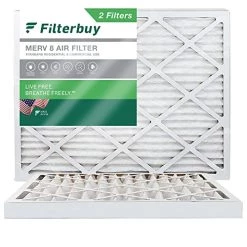 Filterbuy 20x25x2 Air Filter MERV 8 Dust Defense (2-Pack), Pleated HVAC AC Furnace Air Filters Replacement (Actual Size: 19.50 X 24.50 X 1.75 Inches)