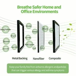 RSFDIYA Air Filter 14x14x1, 9 Pack AC Furnace Air Filters MERV8 MPR 600, 1x Reusable Frame+9 X Filter Medias, HVAC Filters, Deep Pleated Air Cleaner, Breathe Safer Home And Office Environments 12 RSFDIYA Air Filter 14x14x1, 9 Pack AC Furnace Air Filters MERV8 MPR 600, 1x Reusable Frame+9 X Filter Medias, HVAC Filters, Deep Pleated Air Cleaner, Breathe Safer Home And Office Environments -Air Filter Sales 51xXHJteq4L