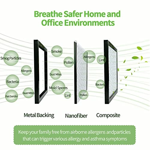 RSFDIYA Air Filter 14x14x1, 9 Pack AC Furnace Air Filters MERV8 MPR 600, 1x Reusable Frame+9 X Filter Medias, HVAC Filters, Deep Pleated Air Cleaner, Breathe Safer Home And Office Environments 5 RSFDIYA Air Filter 14x14x1, 9 Pack AC Furnace Air Filters MERV8 MPR 600, 1x Reusable Frame+9 X Filter Medias, HVAC Filters, Deep Pleated Air Cleaner, Breathe Safer Home And Office Environments - Image 3