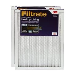 Filtrete 14x30x1 Air Filter, MPR 1500, MERV 12, Healthy Living Ultra-Allergen 3-Month Pleated 1-Inch Air Filters, 2 Filters