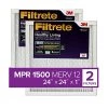 Filtrete 24x24x1 Air Filter, MPR 1500, MERV 12, Healthy Living Ultra-Allergen 3-Month Pleated 1-Inch Air Filters, 2 Filters 1 Filtrete 24x24x1 Air Filter, MPR 1500, MERV 12, Healthy Living Ultra-Allergen 3-Month Pleated 1-Inch Air Filters, 2 Filters -Air Filter Sales 51yCzGUXrgL