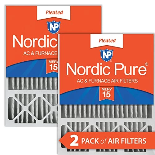 Nordic Pure 20x25x5 MERV 15 Pleated Honeywell Replacement AC Furnace Air Filters 2 Pack 3 Nordic Pure 20x25x5 MERV 15 Pleated Honeywell Replacement AC Furnace Air Filters 2 Pack