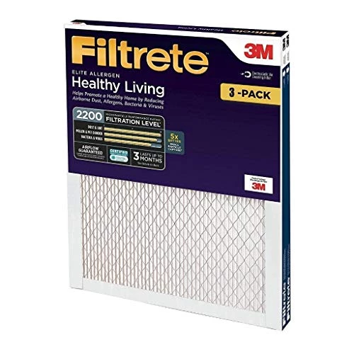 Filtrete Air Filter, 14 X 20 X 1, 2200 MPR, 3 Pack 3 Filtrete Air Filter, 14 X 20 X 1, 2200 MPR, 3 Pack